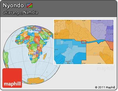 Political Location Map of Nyondo