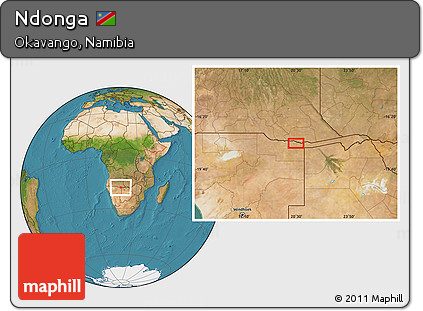 Satellite Location Map of Ndonga