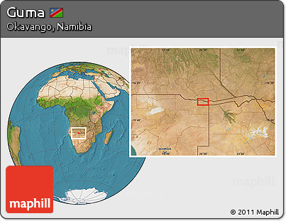 Satellite Location Map of Guma