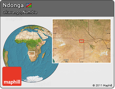 Satellite Location Map of Ndonga