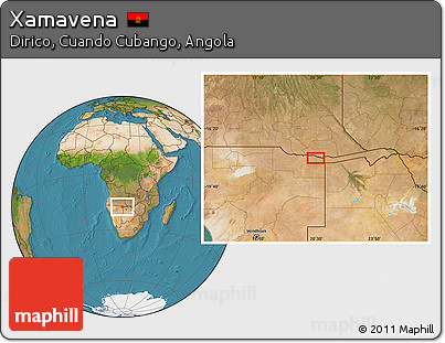 Satellite Location Map of Xamavena