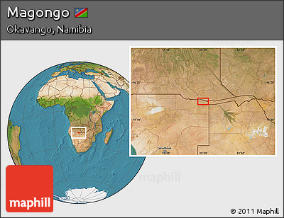 Satellite Location Map of Magongo
