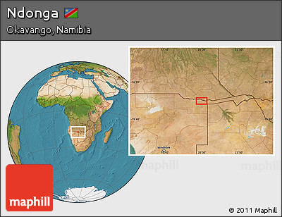 Satellite Location Map of Ndonga