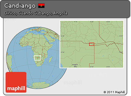Savanna Style Location Map of Candiango