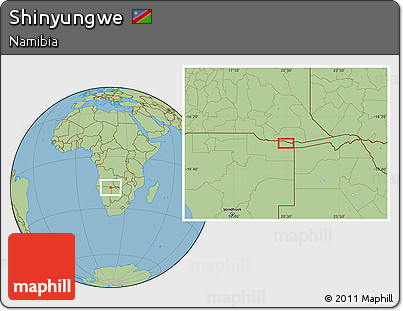 Savanna Style Location Map of Shinyungwe