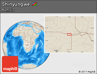 Shaded Relief Location Map of Shinyungwe