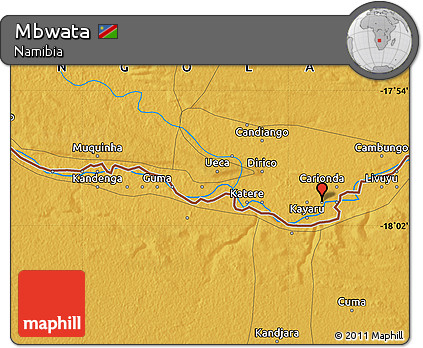 Physical Map of Mbwata