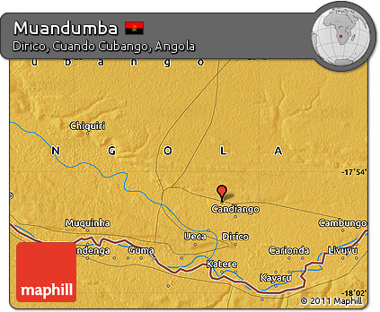 Physical Map of Muandumba