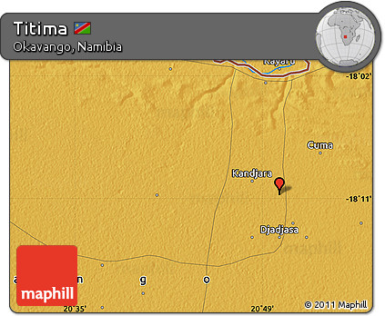 Physical Map of Titima
