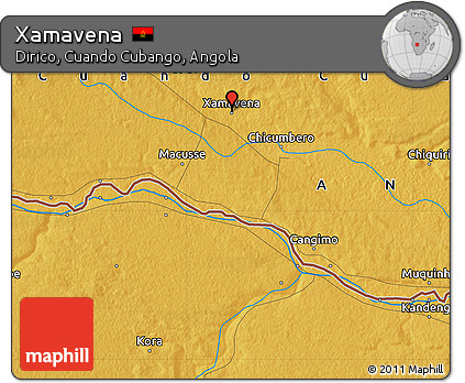 Physical Map of Xamavena