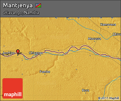 Physical Map of Mantjenya