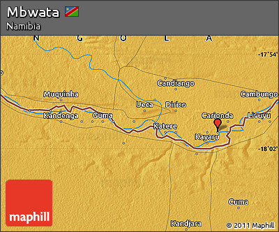 Physical Map of Mbwata