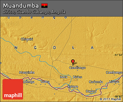 Physical Map of Muandumba