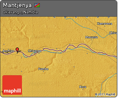 Physical Map of Mantjenya