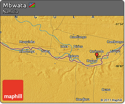 Physical Map of Mbwata