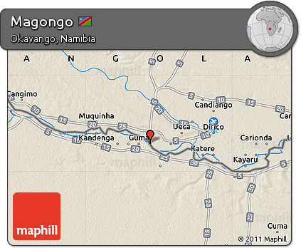 Shaded Relief Map of Magongo