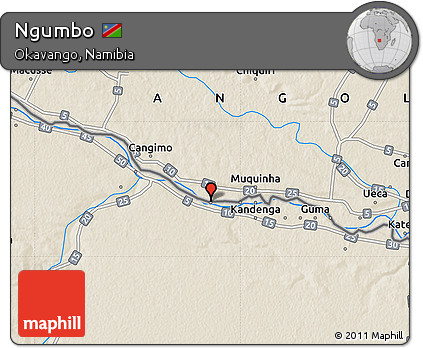 Shaded Relief Map of Ngumbo