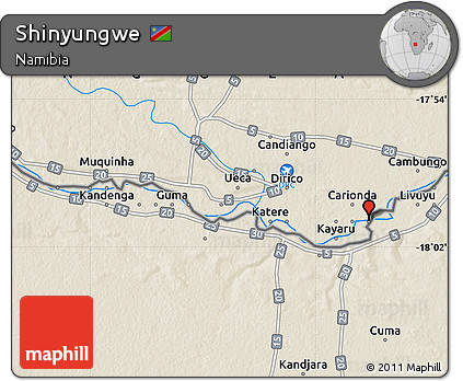 Shaded Relief Map of Shinyungwe