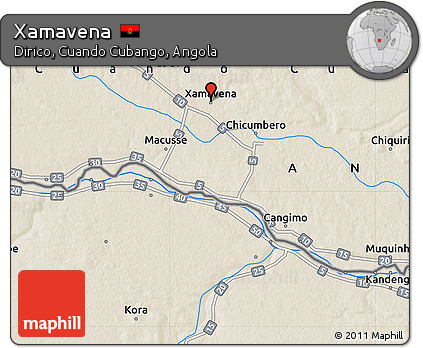 Shaded Relief Map of Xamavena