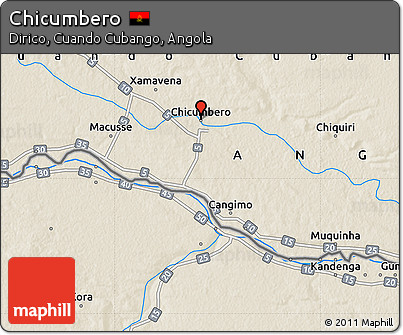 Shaded Relief Map of Chicumbero