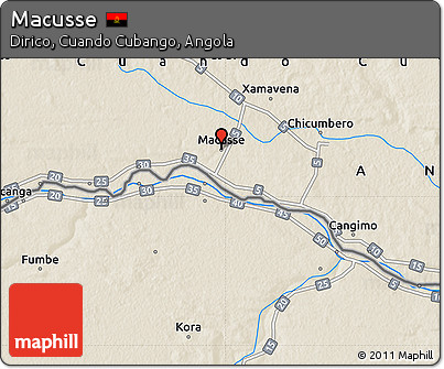Shaded Relief Map of Macusse