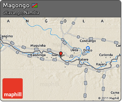 Shaded Relief Map of Magongo