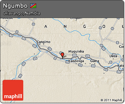 Shaded Relief Map of Ngumbo