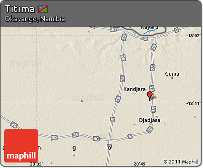 Shaded Relief Map of Titima