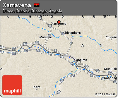 Shaded Relief Map of Xamavena