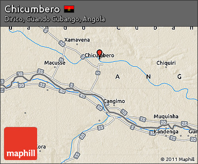 Shaded Relief Map of Chicumbero