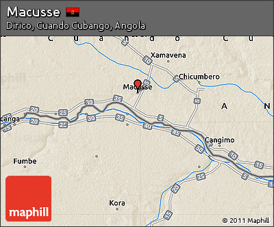 Shaded Relief Map of Macusse