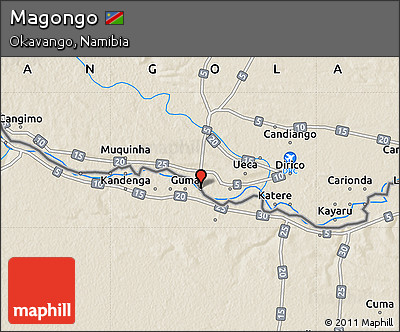 Shaded Relief Map of Magongo