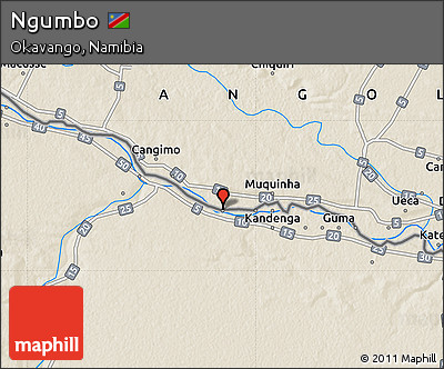 Shaded Relief Map of Ngumbo