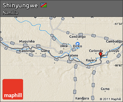 Shaded Relief Map of Shinyungwe