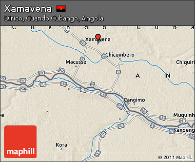 Shaded Relief Map of Xamavena