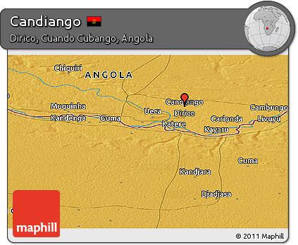Physical Panoramic Map of Candiango