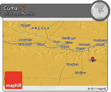 Physical Panoramic Map of Cuma