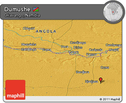 Physical Panoramic Map of Dumushe