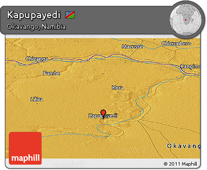 Physical Panoramic Map of Kapupayedi