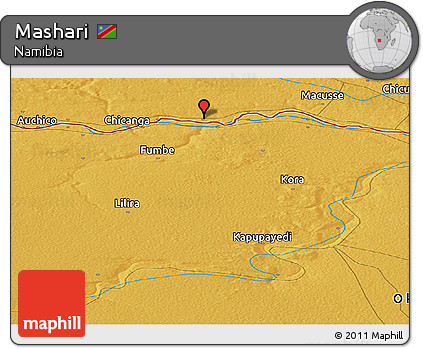 Physical Panoramic Map of Mashari