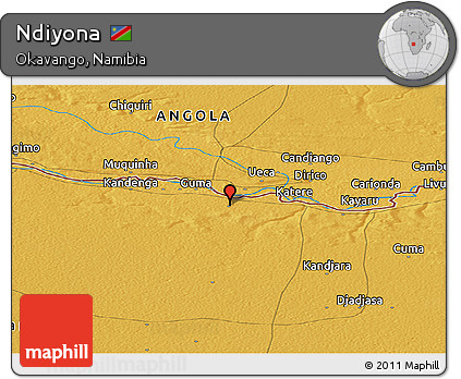 Physical Panoramic Map of Ndiyona