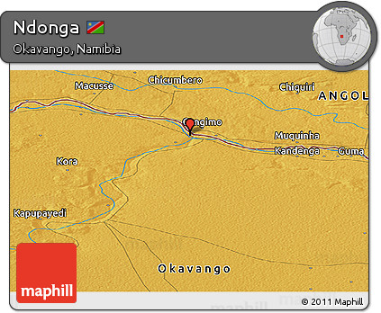 Physical Panoramic Map of Ndonga