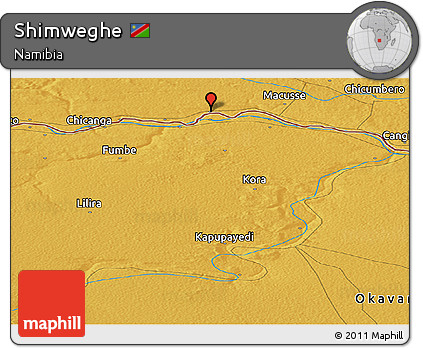 Physical Panoramic Map of Shimweghe