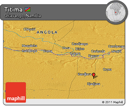 Physical Panoramic Map of Titima
