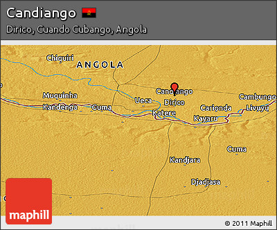 Physical Panoramic Map of Candiango