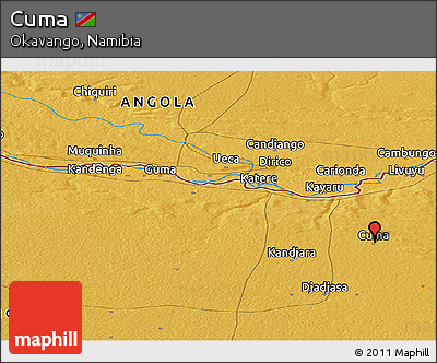 Physical Panoramic Map of Cuma