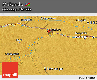 Physical Panoramic Map of Makando