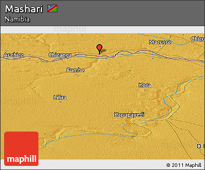 Physical Panoramic Map of Mashari