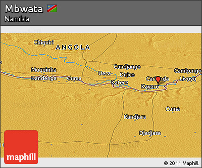 Physical Panoramic Map of Mbwata
