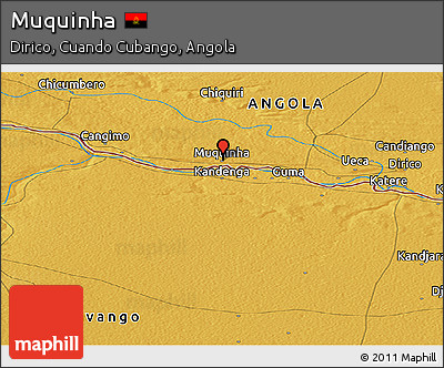 Physical Panoramic Map of Muquinha